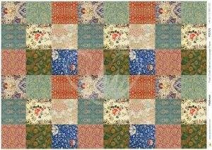 Posh Chalk Decoupage Paper - Patchwork A1