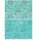 Posh Chalk Decoupage Paper - Turquoise Floral A3