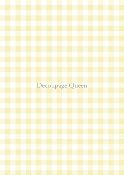 Decoupage Queen Paper Yellow Gingham